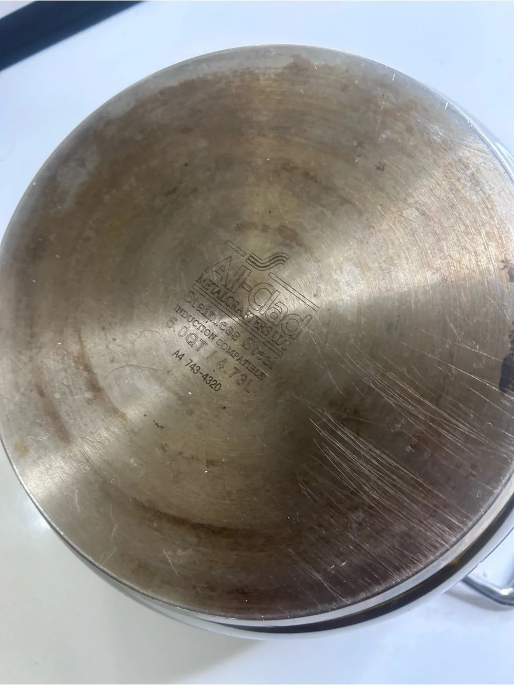 All-Clad Stock Pot Stainless Steel Induction 5.0QT/4.73L A4 743-4320 Only